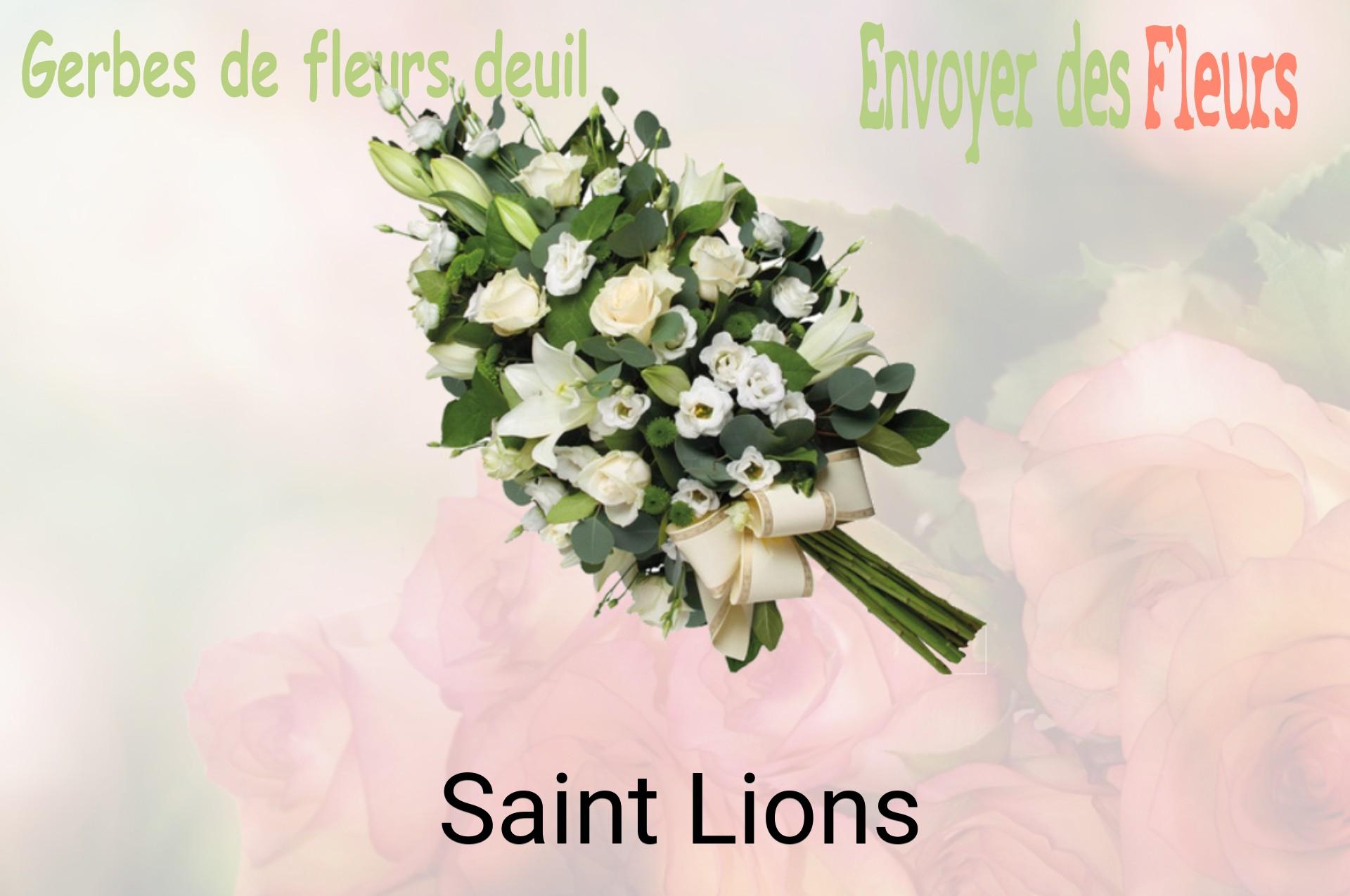 Gerbe de fleurs de deuil livrée à Saint-Lions